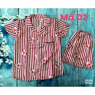 Bộ Ngủ Pijama Ngắn Chất Phi Lụa Loại 1 Siêu Mát