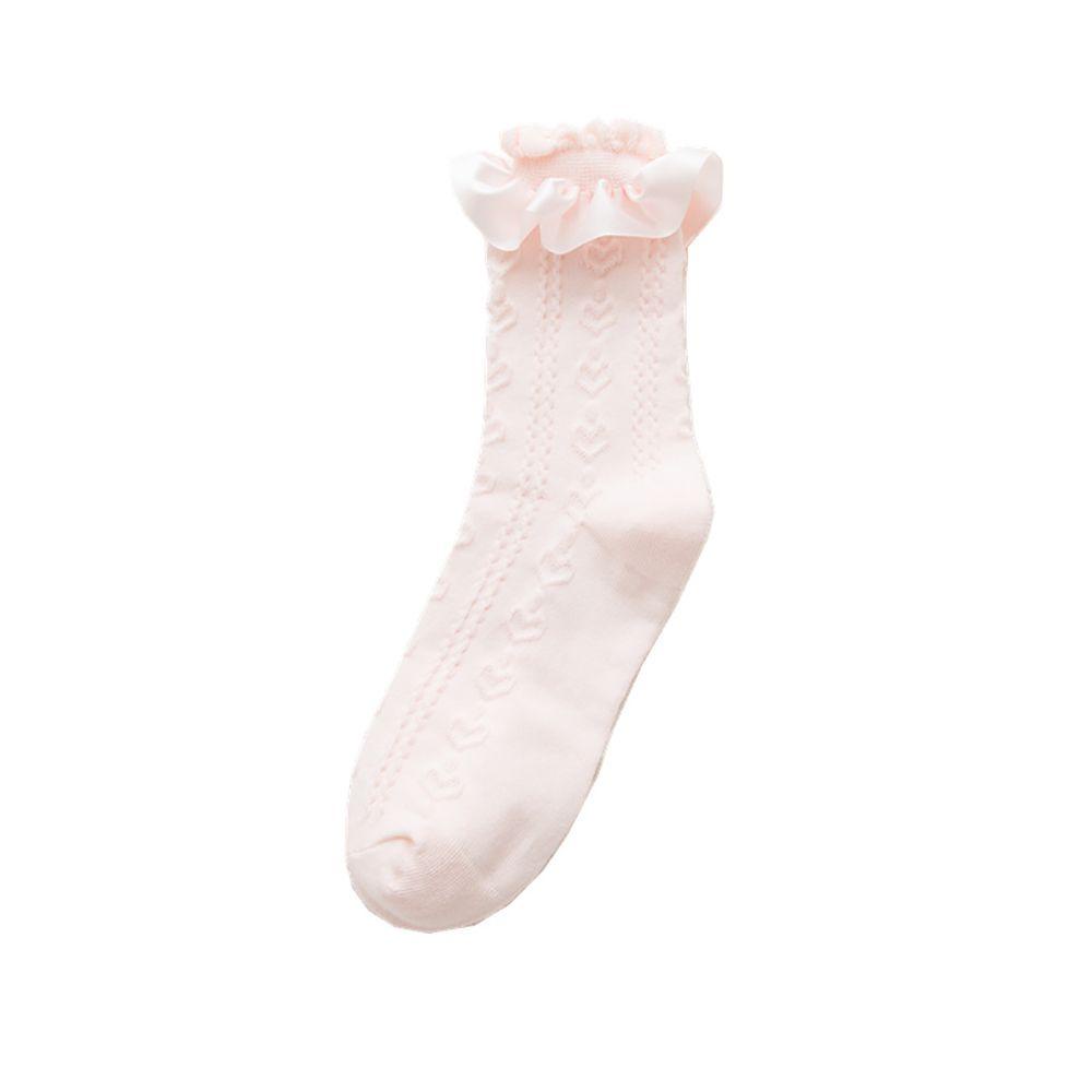 Vớ Cotton Cổ Cao Phối Lưới Màu Sắc Ngọt Ngào Thời Trang Cho Nữ