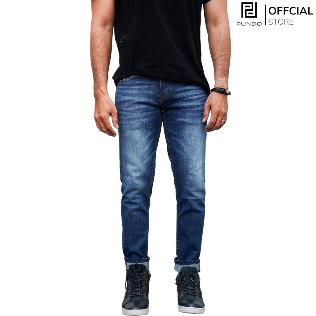 Quần jean nam dài 2 màu basic chất cotton jean cao cấp dễ phối PUNDO QJPD06