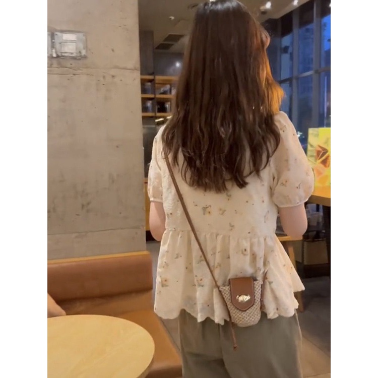 Áo Sơ Mi Nữ Ngắn Tay In Hoa Cổ Điển Thời Trang Mùa Hè Mới 2022