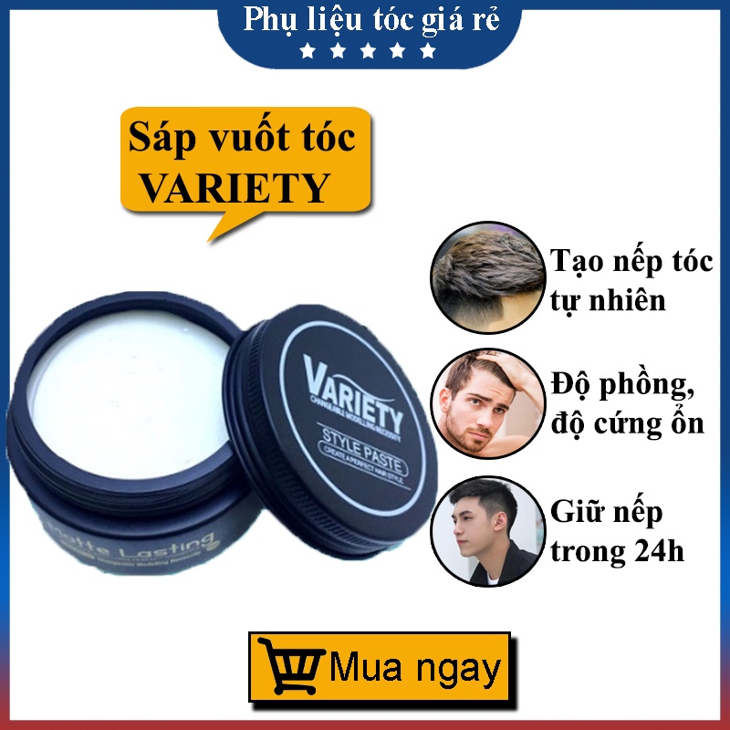 Sáp vuốt tóc nam VARIETY MATTE LASTING 100g Mùi hương nam tính, tạo kiểu dễ dàng, wax vuốt tóc tạo kiểu giữ nếp MN06