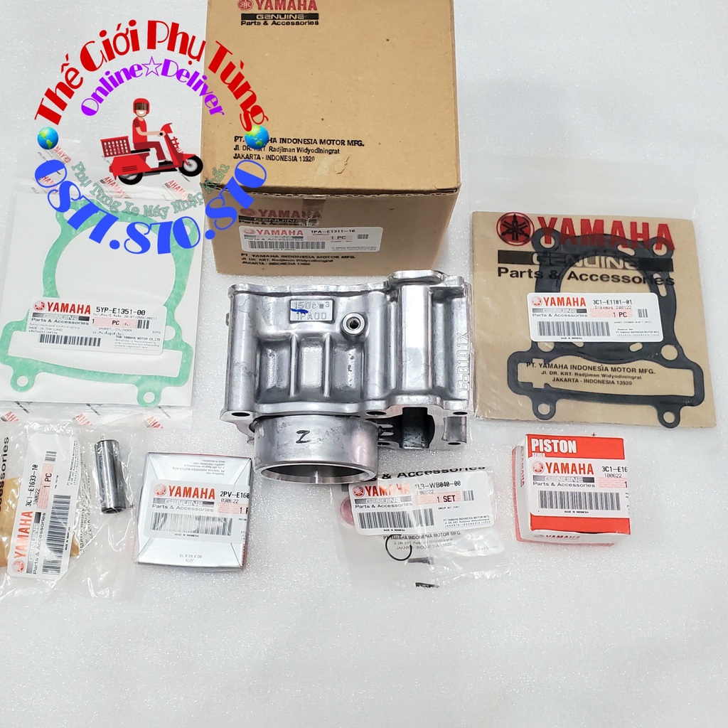 Lòng - Nòng Vixion, FZ 150 gắn Exciter 150 Zin Yamaha Indonesia