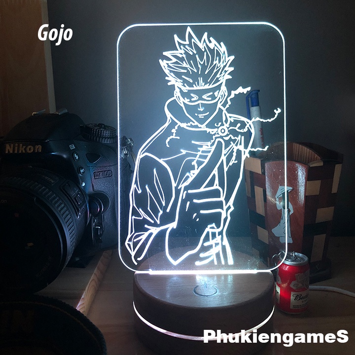 Đèn ngủ LED 3D 16 màu Anime Gojo- có cảm ứng và điều khiển - AN-06