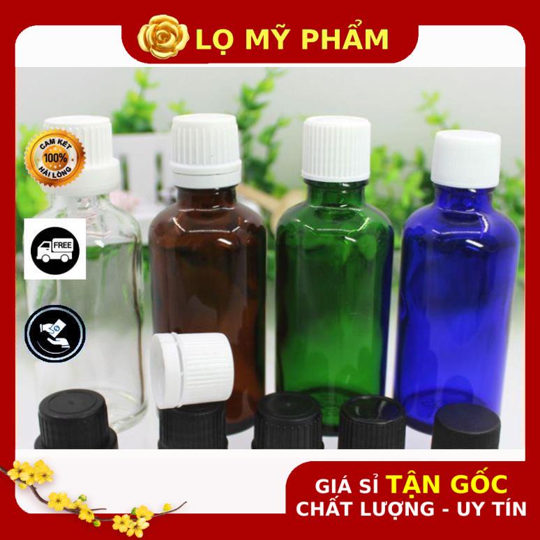 Lọ Chiết Serum ❤ GIÁ TỐT NHẤT ❤ [50ml,100ml] Lọ đựng tinh dầu nắp vặn trắng chiết serum , phụ kiện du lịch