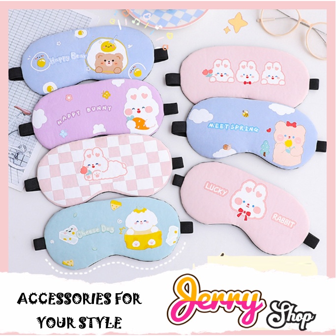 Bịt Mắt Che Mắt Ngủ Có Túi Gel Massage Chất Liệu siêu mịn  , Hình Thú cute dễ thương