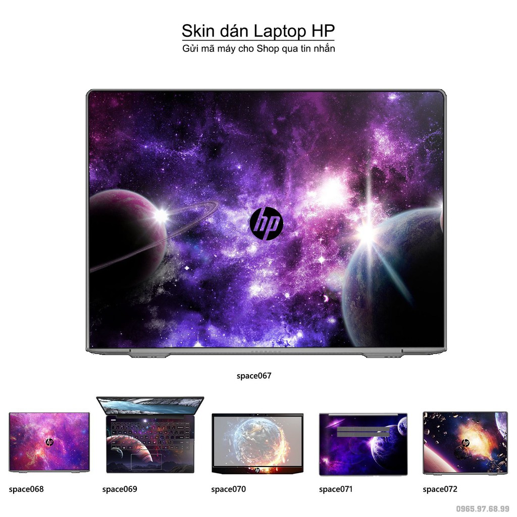 Skin dán Laptop HP in hình không gian nhiều mẫu 12 (inbox mã máy cho Shop)