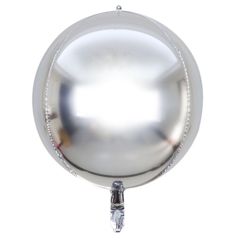 Bong Bóng Lõi Nhôm Hình Tròn 4D18 inch Màu Vàng Hồng/Đỏ/Xanh Dương Trang Trí Tiệc Cưới/Sinh Nhật