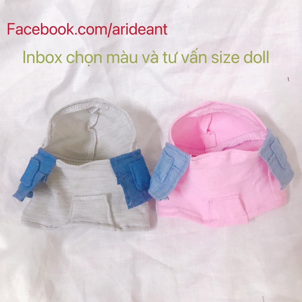 Áo hoodie & áo khoác cho doll thú bông mochi/noru