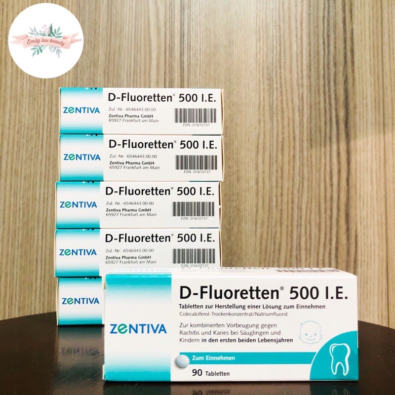Vitamin D Flouretten 500IE dạng viên Đức hộp 90v