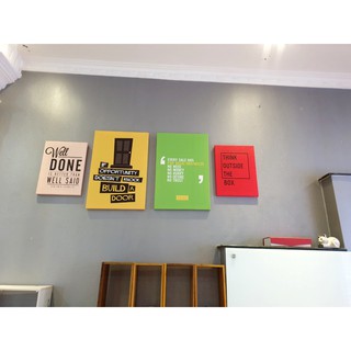 Tranh treo văn phòng vải canvas đóng khung gỗ