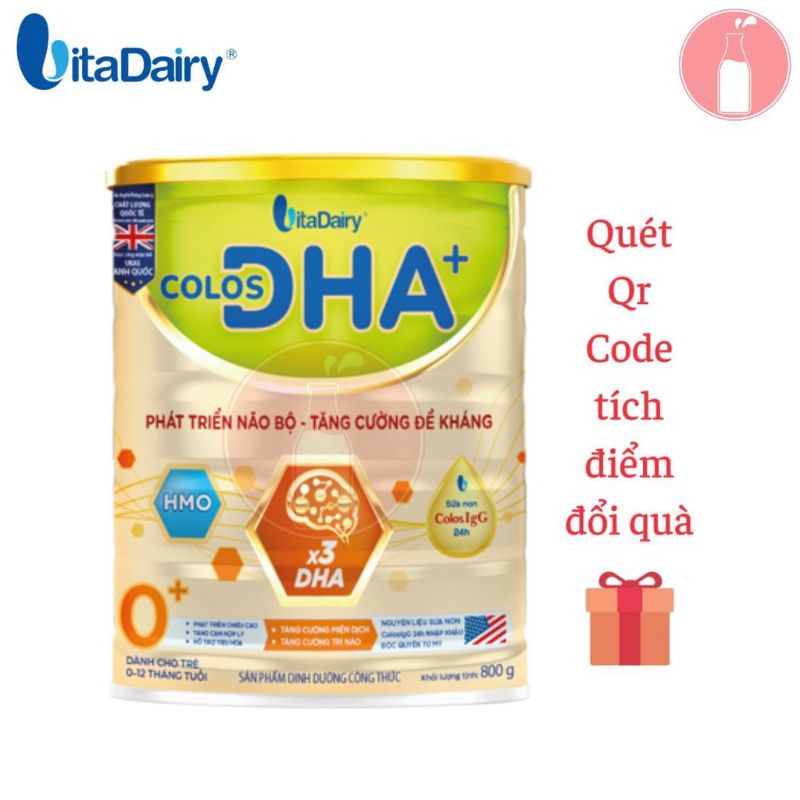 Sữa Colos DHA  0+, 1+ 800g (date mới 2025)