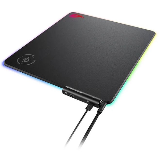 Bàn di chuột Gaming cao cấp Asus ROG Balteus Qi - Led RGB tích hợp sạc không dây Qi - Hàng chính hãng