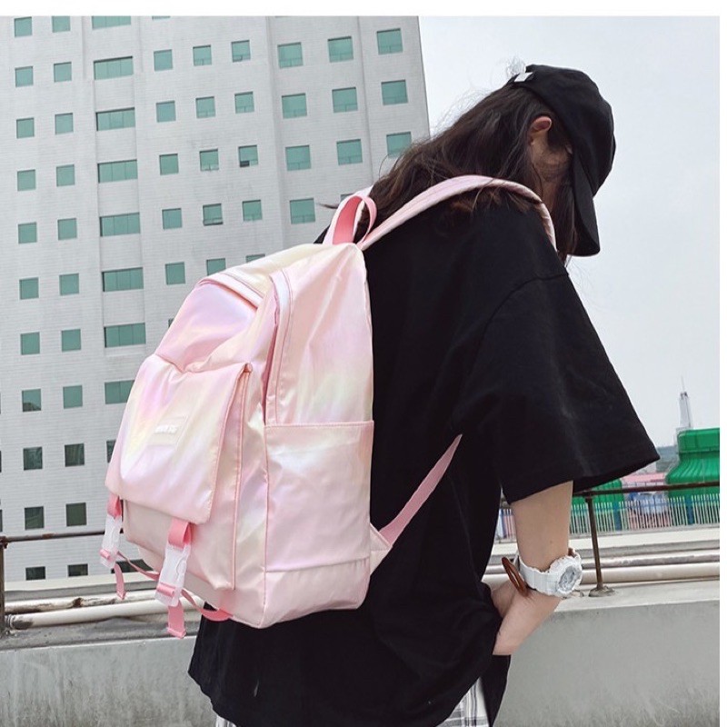 Balo Thời Trang Nữ Đi Học Nhũ Bóng Fashion Bag