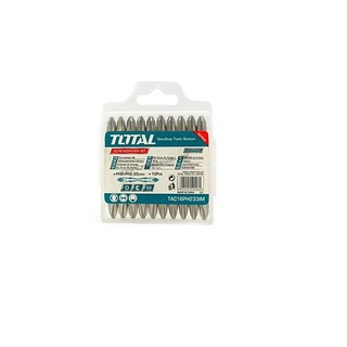 Bộ 10 mũi siết vít 2 đầu ph2+ph2 65 mm total tac16ph233im
