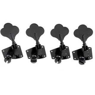 yohi2018 4R Black Electric Bass Tuners Machine Heads Tuning Pegs Keys Set