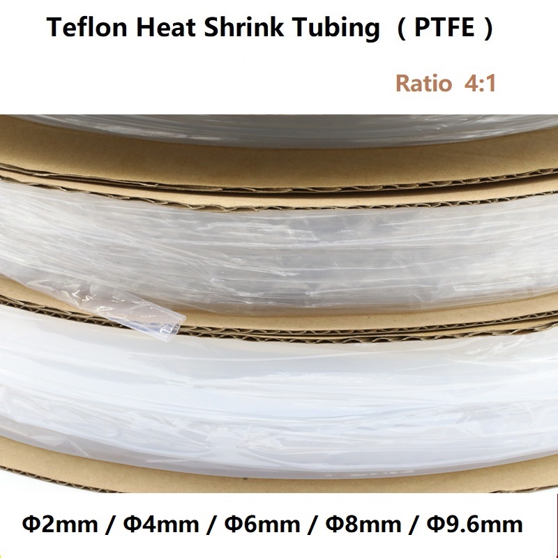 1Meter Teflon Heat Shrink Tube Ống Co Nhiệt  Đường Kính 2mm 4mm 6mm 8mm 9.6mm PTFE 4: 1 Chịu Nhiệt Cao 260°C