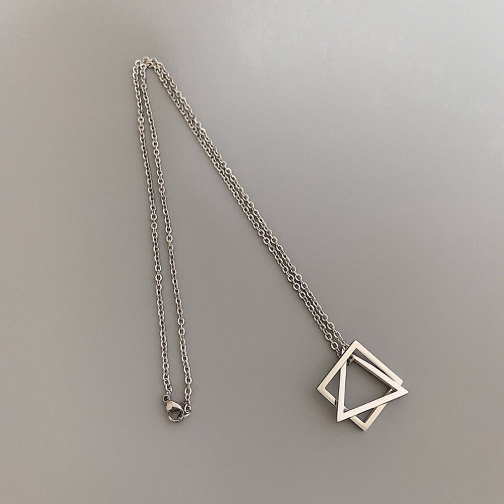 Dây Chuyền Trang Sức Mặt Hình Học Đơn Giản Hợp Thời Trang Cho Nữ