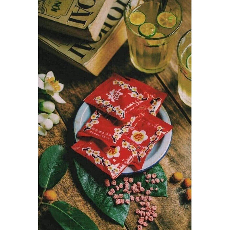 Set 5 gói ô mai xí muội hoa đào tuổi thơ