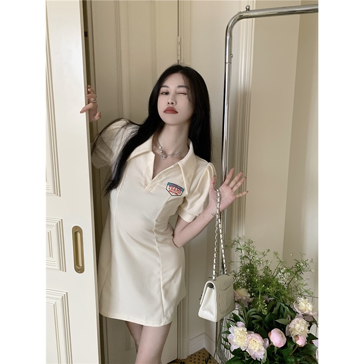 Áo Thun polo Ngắn Tay Thêu Chữ Phong Cách Hàn Quốc Thời Trang Cho Nữ