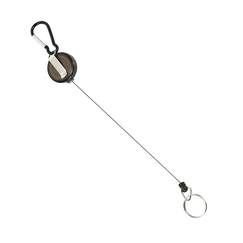 1 Móc Khóa Có Thể Thu Gọn Dùng Để Giữ Thẻ ID / Thẻ ID Màu Đen