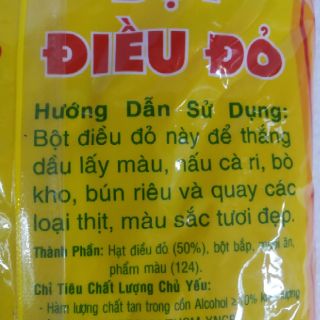 Bột điều đỏ 500gam