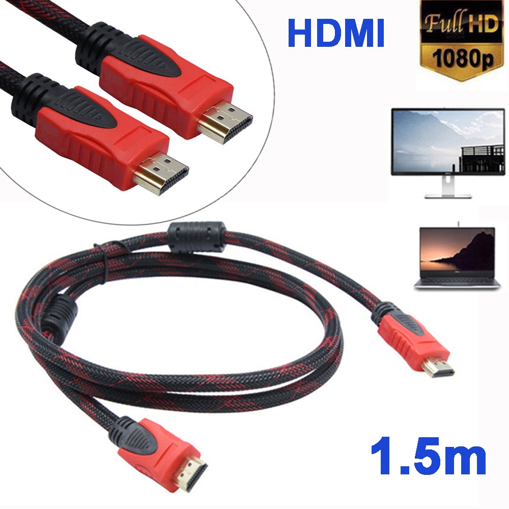 Dây cáp kết nối laptop với tivi, Dây kết nối HDMI (đỏ đen), chất lượng siêu đỉnh, thao tác dễ dàng