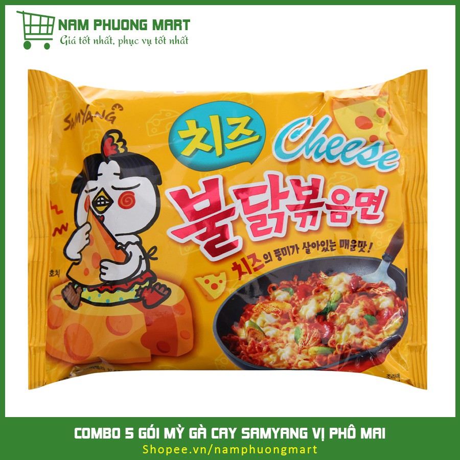 Combo 5 gói mỳ gà cay phô mai Hàn Quốc - DB239