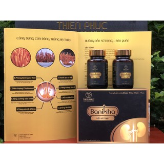 Viên Bổ Thận Banikha Đông Trùng Hạ Thảo Thiên Phúc Hộp 2 Lọ x 30 Viên