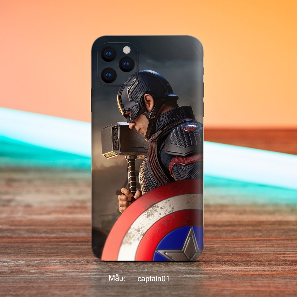 Dán Skin điện thoại hinh Captain, Cho Iphone 6/ 7/ 8/ X/ XS/ XS Max/ 11/ 11 Pro Max Và Các Dòng Máy Android