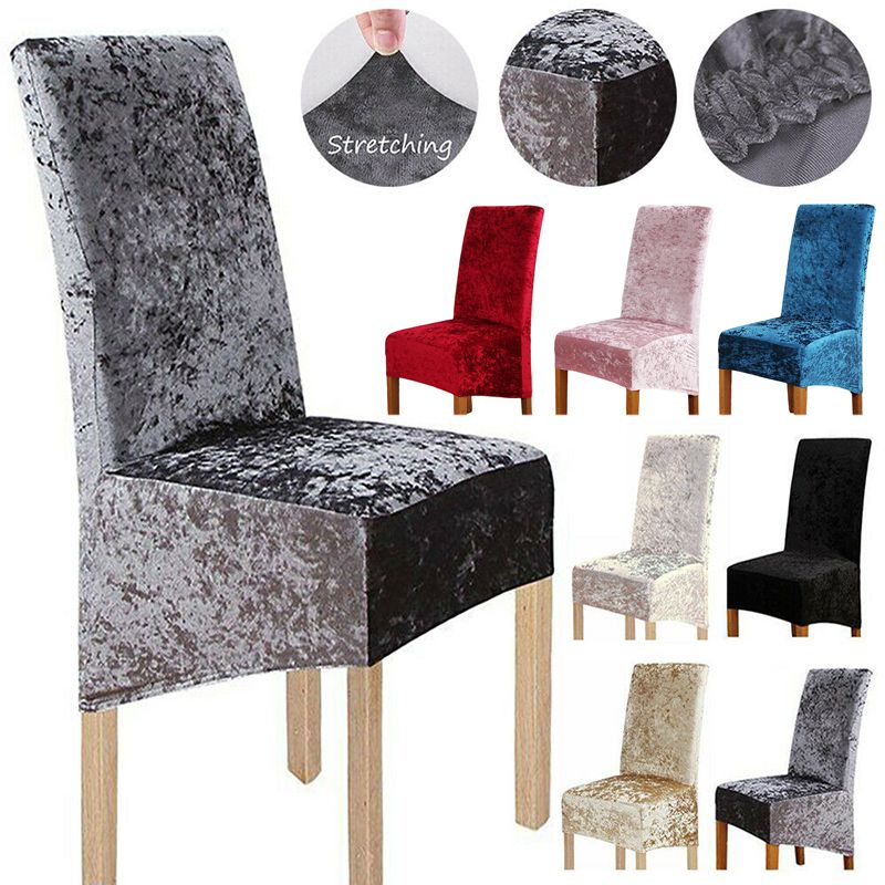 Vỏ Bọc Ghế Ngồi Bàn Ăn Bằng Nhung Co Giãn Tiện Dụng Trang Trí Nhà Cửa