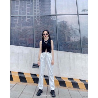 Áo Croptop rút dây thun gân dày dặn