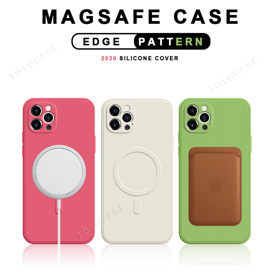 Ốp Điện Thoại Từ Silicon Mềm Mặt Nhám Magsafe Cho iPhone 14 11 12 13 Pro MAX 7 8 Plus X XR XS MAX 8Plus 11Pro 14Pro