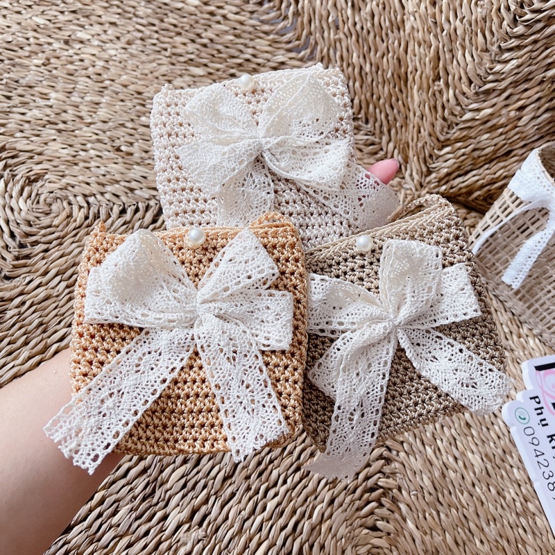 Túi đính nơ xinh xắn cho bé