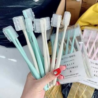 [Dts123]  SET 10 BÀN CHẢI CHẢI MUJI LÚA MẠCH