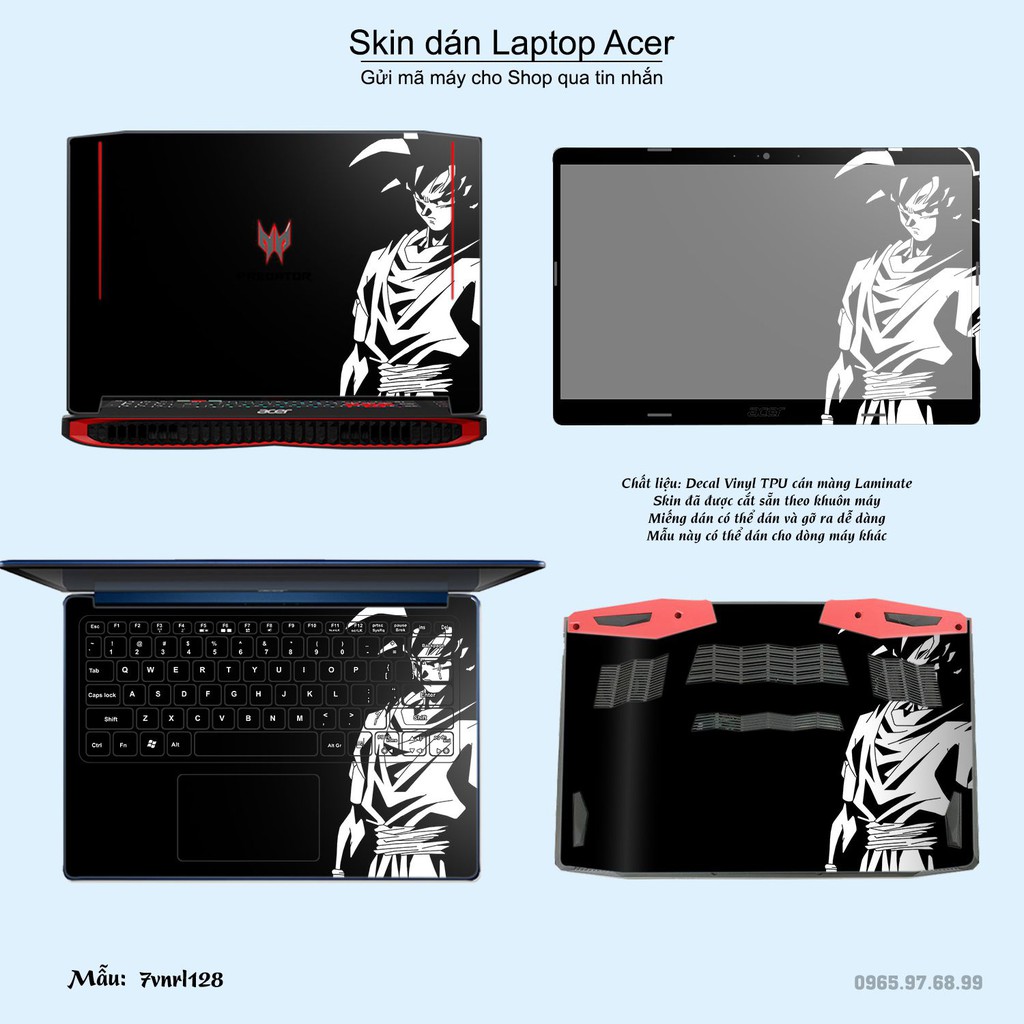 Skin dán Laptop Acer in hình Dragon Ball nhiều mẫu 2 (inbox mã máy cho Shop)