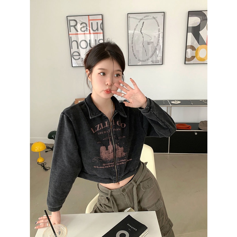 Bán Chạy!F &amp; X Áo Khoác Cardigan Ngắn Phong Cách Mới 2022 Cá Tính Ngọt Ngào In Họa Tiết Retro Mùa Thu Đông Dành Cho Nữ