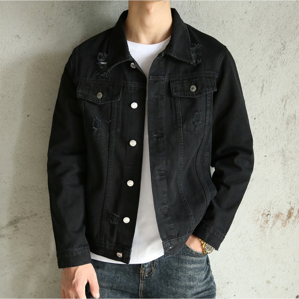 Áo khoác jean nam xanh bạc Bb Jeans chuyên áo khoác bò nam giá rẻ cao cấp
