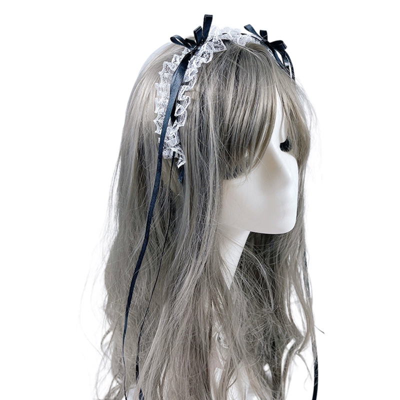 Băng Đô Ren Đính Núm Tua Xinh Xắn Cho Nữ