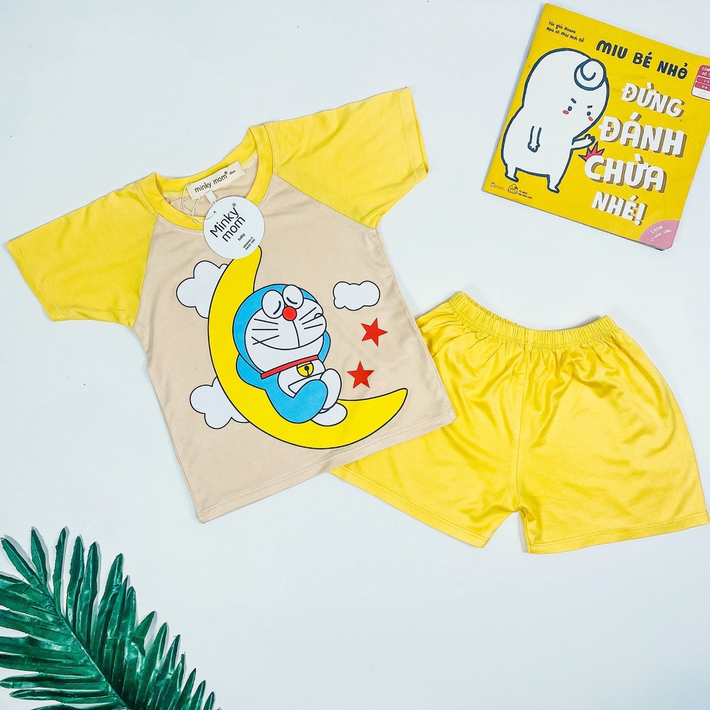 [Bé 7-19kg] Bộ ngắn tay trái cây thun lạnh SIZE ĐẠI 18-32kg Minky Mom mềm mịn mát cho bé trai bé gái