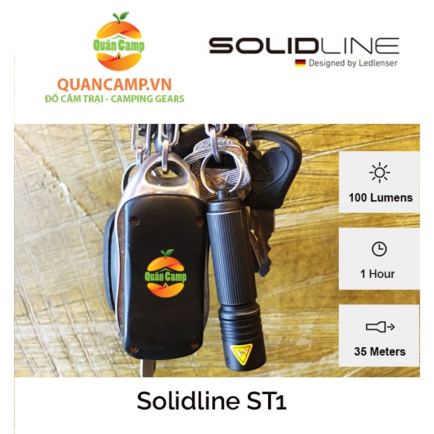 Đèn pin móc khoá siêu nhỏ gọn Solidline ST1 - Ledlenser thiết kế và sản xuất