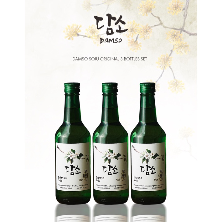 Soju Trái Cây Damso Hàn Quốc Vị Truyền Thống 360ml