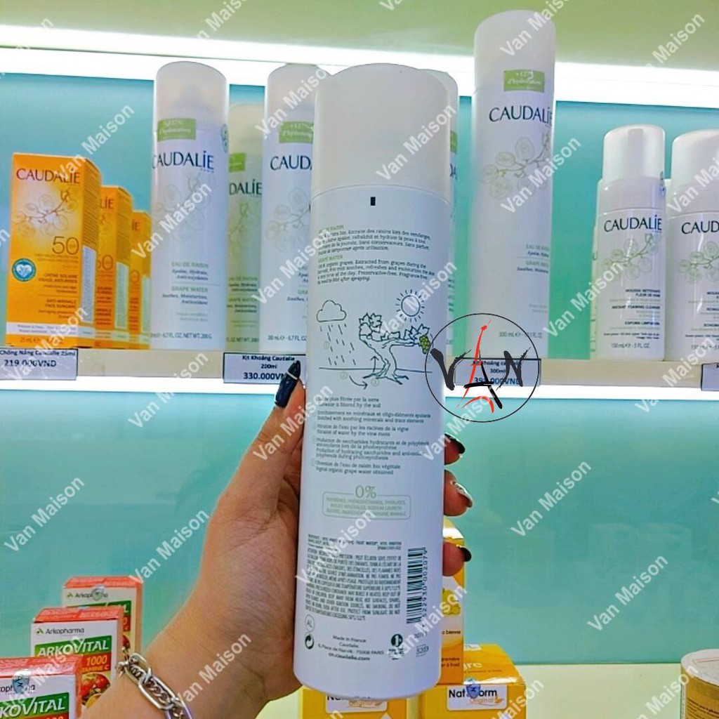 Caudalie xịt khoáng nho caudalie giữ ẩm và chống lão hóa dành cho mọi loại da 75ml - 200ml - 300ml Van maison