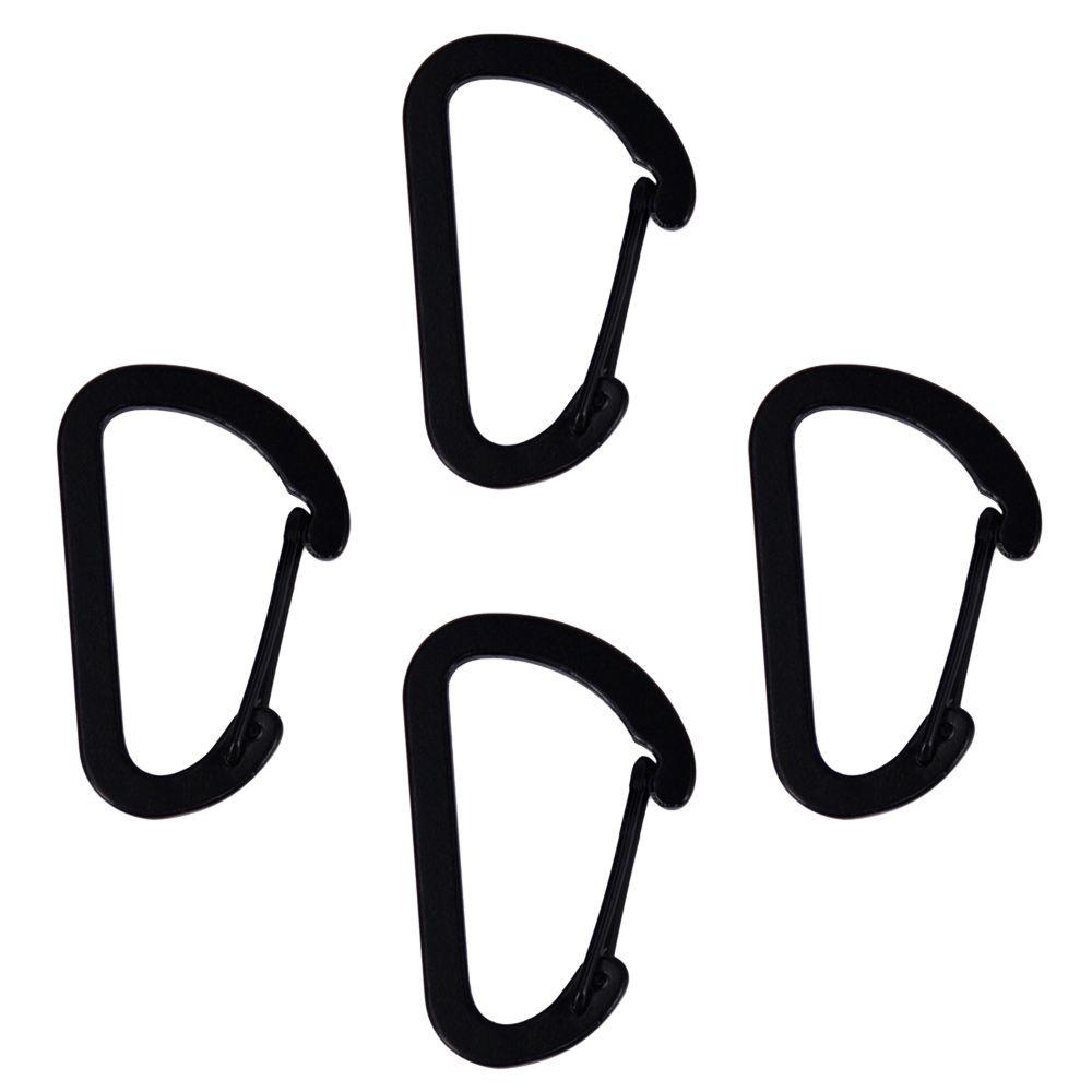 Set 10 Móc Khóa Leo Núi Bằng Hợp Kim Nhôm Màu Đen