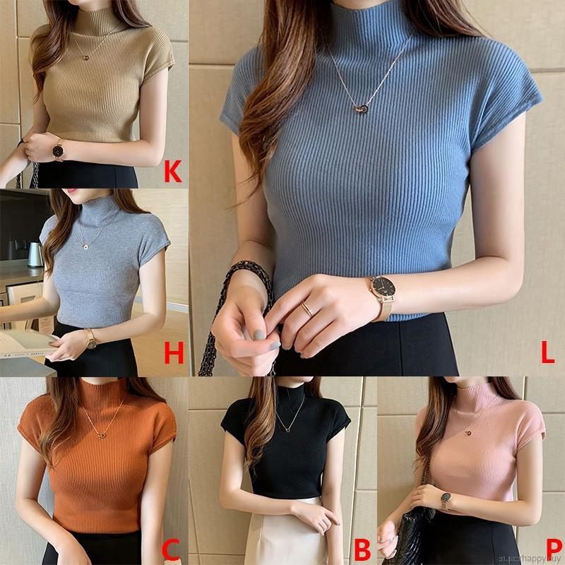 Áo thun nữ ngắn tay dáng ôm thời trang đơn giản