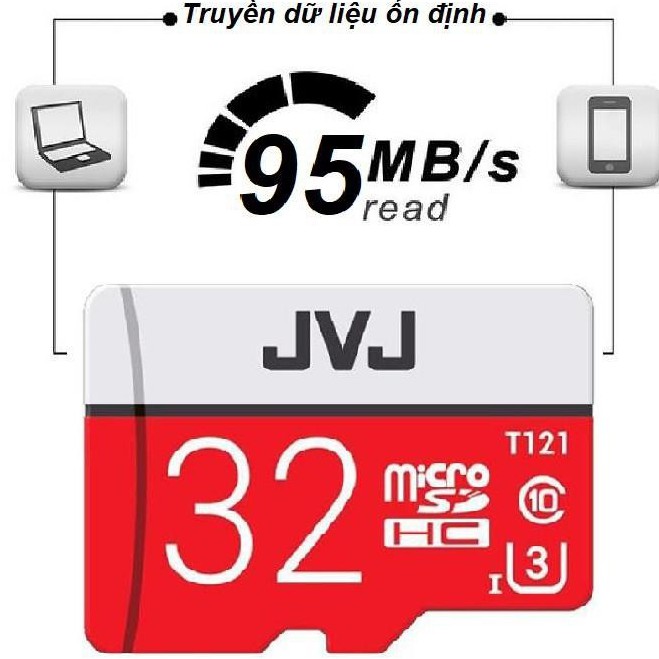 Thẻ Nhớ 16/32/64/128GB JVJ Pro U3 Class 10 [CHÍNH HÃNG] Chuyên Dùng CAMERA Tốc Độ Cao, Điện Thoại, Cam Hành Trình