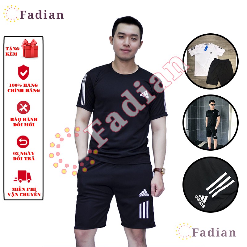 Set đồ bộ nam nữ, bộ quần áo thể thao nam tay ngắn chất thun lạnh phối 3 sọc tay và chân phong cách Ulzzang Unisex | BigBuy360 - bigbuy360.vn