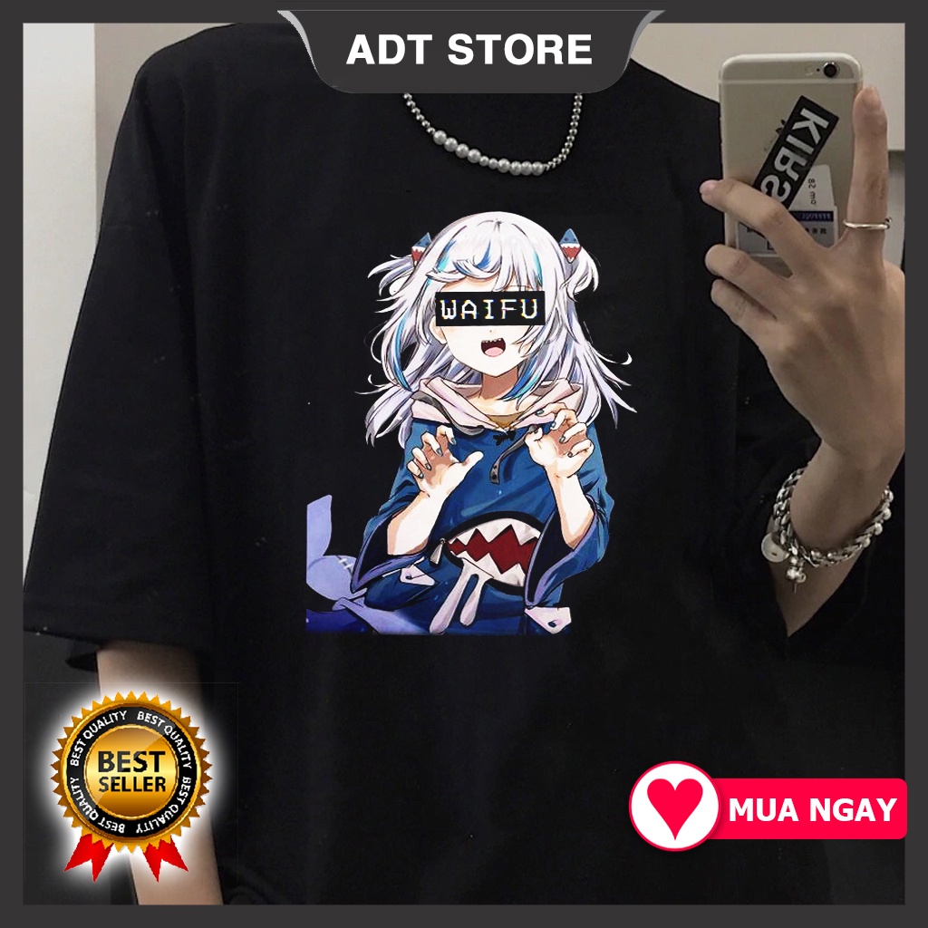 4 mẫu Áo thun in hình Gawr Gura Anime Hololive Vtuber giá rẻ siêu HOT