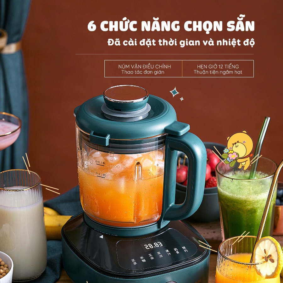 [Bear Chính Hãng] Máy xay, nấu sữa hạt Bear PBJ-B06W1