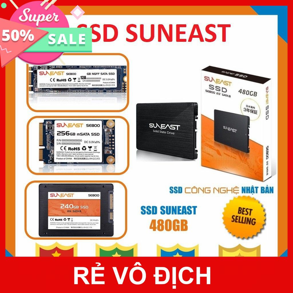 [XK][FREESHIP] Ổ CỨNG SSD SUNEAST CHUẨN SATA, M2, MSATA  (128GB - 256GB - 480GB) [HCM]