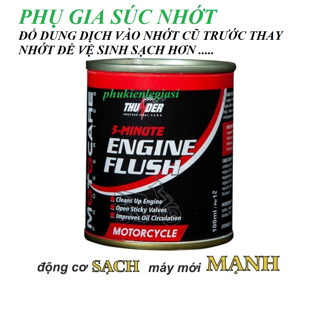 Dung dịch súc nhớt rửa động cơ xe máy Thunder Engine Flush 80ml